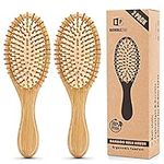 Pack of 2 Bamboo Hair Brushes, 100%