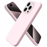 ORNARTO Compatible with iPhone 15 Pro Case 6.1", Slim Liquid Silicone 3 Layers Full Covered Soft Gel Rubber 15 Pro iPhone Case Cover 6.1 inch-Pink