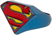 Superman Symbol Blue Power Ring (Size 9), Non-Precious Metal, No Gemstone