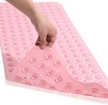 OXMEZA Anti Skid Mat for Bath and Bathroom Shower Mat Floor Bathroom Anti Slip Mat with Suction Cups & Drain Holes (70x37cm)