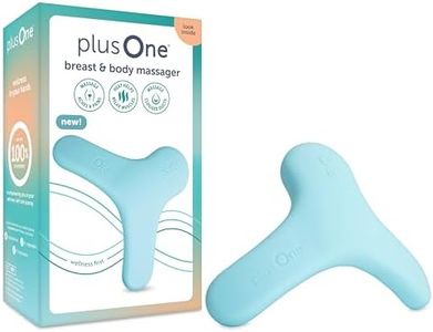 plusOne Breast & Body Massager for Breastfeeding and Postpartum Care – Heated Lactation Support Tool, Hands-Free Bra-Fit Design, Waterproof, Silicone for Nursing, Pumping, and Full-Body Comfort