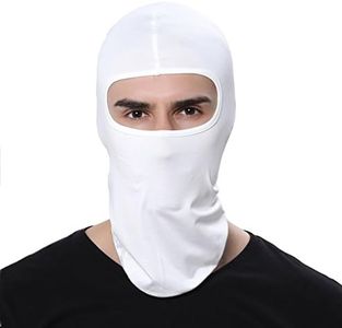 Ganway Women Men Thermal SWAT Ski Winter Balaclava Hood Stopper Face Mask for Skullies Beanies Outdoor Sports Windproof Hat (White)