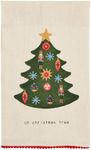 Mud Pie Print Christmas Towels, Tree, 26" x 16 1/2"