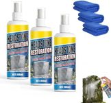 INDIGO WHALES Headstone Restoration and Cleaning Spray, 100ml headstone cleaner for graves, biological solution gravestone cleaner for Granite Marble Cemetery Memorials (3PCS)