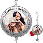 Friends are Like Stars Photo Ornament - Christmas Picture Holder Ornament for Friendship - Personalized Gifts - Gift/Storage Bag Included