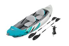 Hydro-Force Rapid Elite 2 Person Kayak | Inflatable Boat Set with Hand Pump, Paddles, Seats, Fins, and Storage Bag, Two-Seater