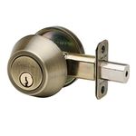 Copper Creek DB2410AB Standard Duty Single Cylinder Deadbolt in AB Finish