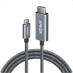 Anker HDMI Cable,4K@60Hz HDR USB C to HDMI Cable,Ultra-Fast Nylon-Braided with Advanced Shielding,Thunderbolt 5/4/3 Compatible,for MacBook,iPad,iPhone,HD TV,and More(6FT,Black)