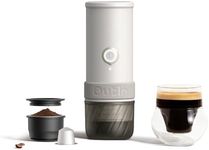 OutIn Mino Portable Electric Espresso Machine, Mini Camping Coffee Maker for Travel, Pocket Sized Coffee Machine Self-Heating, Ground Coffee & NS Capsule Adapter For Adventure