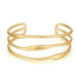 LILIE&WHITE Burnt Gold Cuff Bracelets for Women Open Adjustable Wide Cuff Bracelet Open Bangle Bracelet Fashion Jewelry