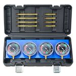 Zoomtools Motorcycle Carburetor Synchronizer Tool Kit Fuel Vacuum Carb Sync Gauge Set with Rubber Hose