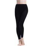 Pure Silk Knit Women Underwear Long Johns Bottom Only[US14,Black]