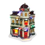Christmas Village Restaurant Lighted Musical Snow Village Collectible Building Perfect Addition to Your Christmas Indoor Decorations & Holiday Displays