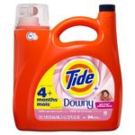 Tide Plus A Touch of Downy Liquid Laundry Detergent, April Fresh, HE Compatible, 3.9 L, 94 loads