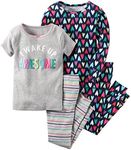 Carter's Girls' 4 Pc Cotton 371g077, Print