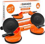 Gakago Suction Lifter (Pack of 2) - Ergonomic & Non-Slip Suction Grips - 120kg Load-Bearing Vacuum Lifter for Transporting Tiles, Laminate, panes and as a Glass Lifter, Glass Suction Cup