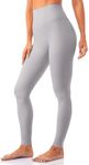 Lavento Women's All Day Soft Yoga Leggings High-Rise 28" - No Front Seam Workout Active Legging for Women (Rhino Gray, 6)