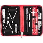 3 Swords Germany - brand quality 10 piece manicure pedicure grooming kit set for professional finger & toe nail care scissors clipper fashion leather case in gift box, Made by 3 Swords (004154)