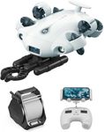 FIFISH V-EVO 4K60FPS Underwater Drone Kit with Robotic Arm, QYSEA AI Vision Lock 360° Omnidirectional Movement Underwater ROV with Depth Hold, Portable Robot with VR Control (330ft Dive)