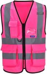 A-SAFETY Pink High Visibility Vest,