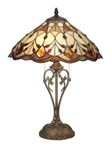 Dale Tiffany TT70699 Marshall Table Lamp, Antique Brass and Art Glass Shade