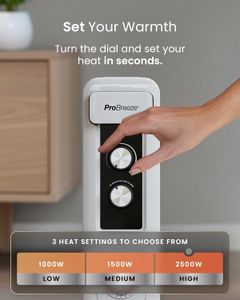 Pro Breeze Oil Filled Radiator – White Electric Heater