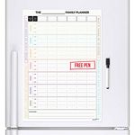 CKB LTD® 7 Day Magnetic FAMILY PLANNER Fridge Board Space for up to 6 individuals Daily Weekly Chore Rota Task Reward Chart with Marker Pen Time Slots for Morning Afternoon Evening Exam Organised