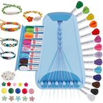 Arts and Crafts for Kids Ages 8-12,Friendship Bracelet Making Kit for Girl,Kids Jewelry Making Kit with 28 Pre-Cut Threads,Christmas Birthday Gifts for Ages 6 7 8 9 10 11 12 Year Old (Light Blue)