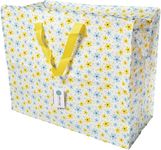 Happy Planet Giftshop Large Jumbo Storage Bag with Zip 58 x 47 x 30cm 80l (Summer Flowers) (Single - Multipacks Available)