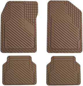 BaseLayer Cut-to-Fit™ Chocolate Brown 4-Piece Car Mats - Universal Waterproof Floor Mats for Most Vehicles, Durable All-Weather Mats - Made in USA