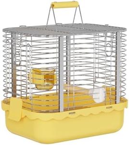 YOOSO WING Bird Carrier Travel Cage, Durable Portable Stainless Steel Birdcage with Bird Perch & Feeding Bowl for Parrots Canaries Budgies Lovebirds Conures Cockatiels