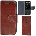 Zaoma Faux Leather Diary Type Flip Cover For Nokia 150 2020-Tan