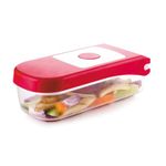SignoraWare Active Vegitable Dicer 2 in 1 | Stainless Steel Blades | No Skid Body | Push Button for Easy Cleaning | Easy & Fastest Dice All Vegitables, Fruits & More (Mix)