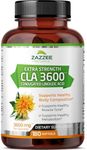 Zazzee High Potency CLA 3600, 180 Softgels, 3600 mg per Serving, Conjugated Linoleic Acid from Safflower Oil, Concentrated and Standardized, 60 Day Supply, Non-GMO and Made in The USA