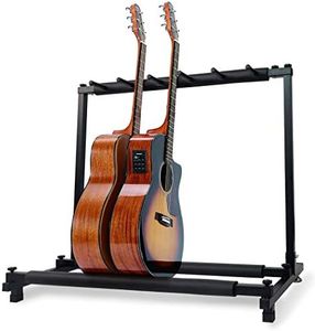 Morimoe Guitar Bass Stand for Multiple Guitars Display Foldable Rack (5-Space)