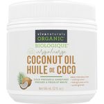 Viva Naturals Organic Virgin Coconut Oil, 32 fl oz (946 mL) – Coconut Oil for Hair, Skin, Cooking & Baking – Cold-Pressed, Unrefined & Non-GMO – Keto & Paleo Certified – BPA-Free Jar