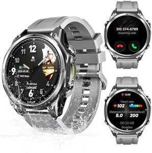 DOOGEEEco ANYWISE W1 LITE Smart Watches for Men, 1.43''AMOLED Mens Smart Watch for Android/iOS, 5ATM Waterproof Fitness, 170+ Sports Modes, Answer/Make Calls/12 Days Battery/Heart Rate/Sleep Monitor