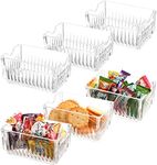 DEAYOU 6-Pack Sugar Packet Holder, Acrylic Sugar Bag Holder for Coffee Bar, Cabinet, Sweetener