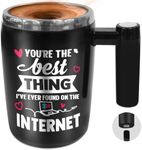 NewEleven Valentines Day Gifts For Him, Her - Anniversary Wedding Gifts for Men, Women, Boyfriend, Girlfriend, Husband, Wife, Birthday, Couple Gifts for Him, Her - 14 Oz Self Stirring Mug