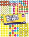 PURPLE LADYBUG 4960 PCS Teacher Stickers - Reward Stickers for Children, Classroom Essentials for Teachers, & Well Done Stickers - Teacher Supplies & Essentials - Gold Star Stickers & Kids Stickers