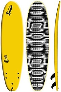 Rock-It 7' SHORTBUS Midsized Soft Top Surfboard, Surf Boards Adults, Innovative Design for Kids and Adults, Tabla de Surf, Beginner Surfboard, Kids Surfboard (Yellow)