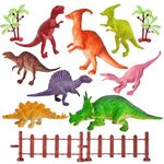 FunBlast Dinosaur Toys, Realistic Dinosaur Figure Toy Set, Animal Play Set Toy Figure for 3+ Years Kids Boys Girls, Learning Toys for Kids (Pack of 8 Pcs)