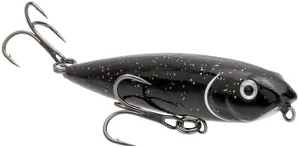 Strike King (HCBSD-668) Bitsy Dawg Topwater Fishing Lure, Walking Bait, 2-3/4-Inches, 3/16-Ounce, Size 6 Treble Hooks, Black Lab