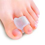 Povihome 10 Pack Clear Toe Spacers, Big Toe Separator (1st/2nd Toe), Bunion Corrector to Correct Big Toe Bunion, Overlapping Toes