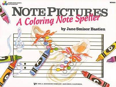 WP250 - Note Pictures: A Coloring Note Speller (Bastien piano basics)