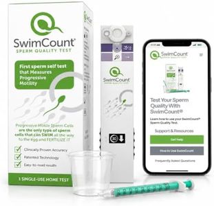 SwimCount At-Home Male Fertility Test, Measures Progressive Sperm Motility with High Sensitivity and Specificity, Discreet At-Home Results, Easy Sperm Quality Kit for Men