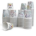 Art Kups [100 Pack - 4 oz ] Small Paper Cups | Disposable Paper Bathroom Cups Kids | Mini Espresso Paper Cups | Paper Ice Cream Cups | Mouthwash Paper Cups | Tiny Coffee Paper Cups for Home & Office