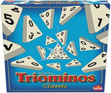 Triominos Classic - Jeu Stratégie et de Réflexion de Société Famille et Enfants dès 6 Ans - Jeu de Dominos Triangulaires à 3 Côtés - Un Classique depuis 50 ans - 2 à 4 joueurs - 30 min
