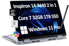 Dell Inspiron 14 7440 2-in-1 Business Laptop (14" FHD+ Touchscreen, Intel Core 7 150U(> i7-1355U), 32GB RAM, 1TB SSD) Backlit KB, FP Reader, FHD Webcam, IST Active Pen, Win 11 Pro w/AI Copilot, Blue