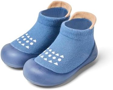 Bearbay Baby Sock Shoes Baby Walking Shoes Infant Non-Slip Breathable Slippers with Soft Rubber Sole Baby Boys Girls Sneakers Blue